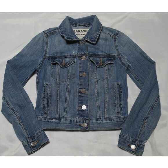 Garage Jackets & Blazers - Garage Womens Denim Jacket Button Front Size XS/TP